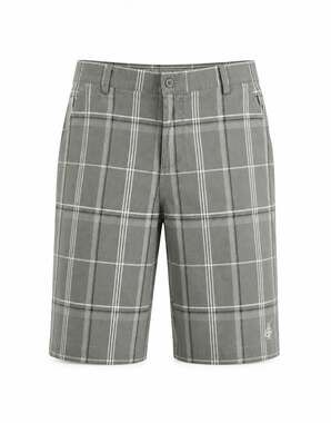 Joker Brand Mens Plaid Long Shorts Size 42 Gray Baggy Skater Hip Hop Y2K